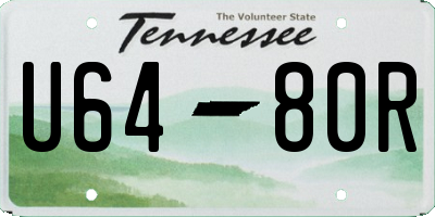 TN license plate U6480R