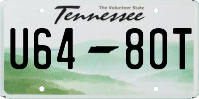 TN license plate U6480T