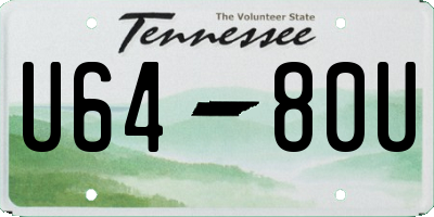 TN license plate U6480U
