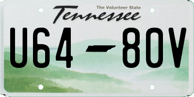 TN license plate U6480V