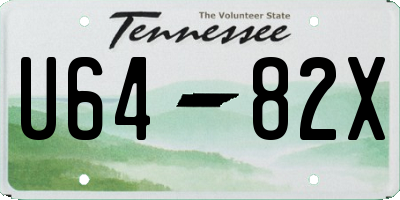 TN license plate U6482X