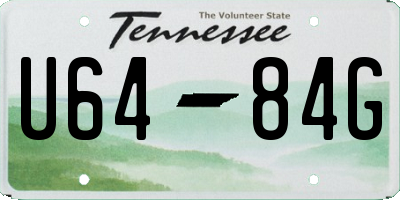 TN license plate U6484G