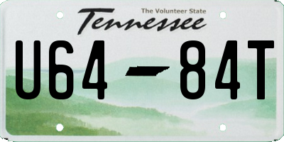 TN license plate U6484T