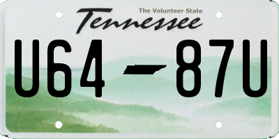 TN license plate U6487U