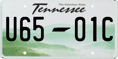 TN license plate U6501C