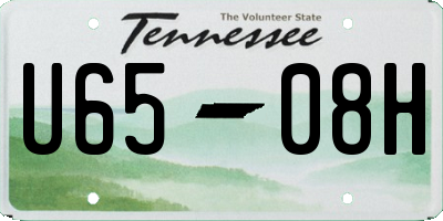 TN license plate U6508H