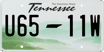 TN license plate U6511W