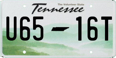 TN license plate U6516T