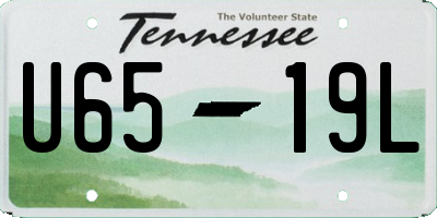 TN license plate U6519L