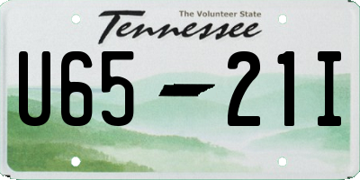 TN license plate U6521I