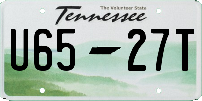 TN license plate U6527T