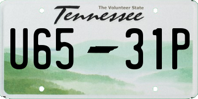 TN license plate U6531P