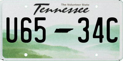 TN license plate U6534C