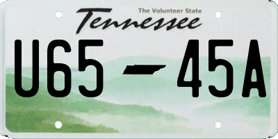 TN license plate U6545A