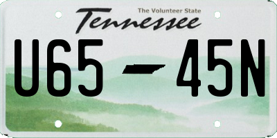 TN license plate U6545N