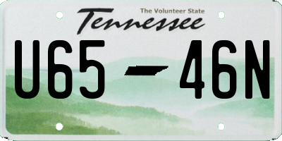 TN license plate U6546N