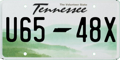TN license plate U6548X