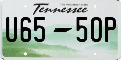 TN license plate U6550P
