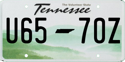 TN license plate U6570Z