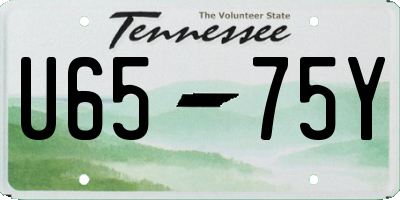 TN license plate U6575Y