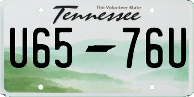 TN license plate U6576U