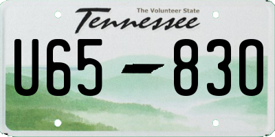 TN license plate U6583O
