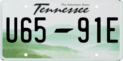TN license plate U6591E