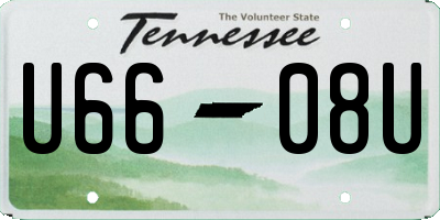 TN license plate U6608U