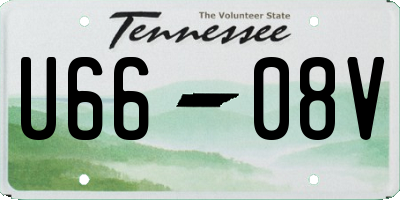 TN license plate U6608V