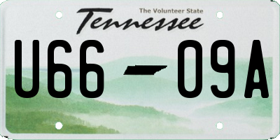 TN license plate U6609A