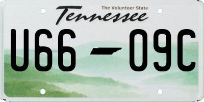 TN license plate U6609C