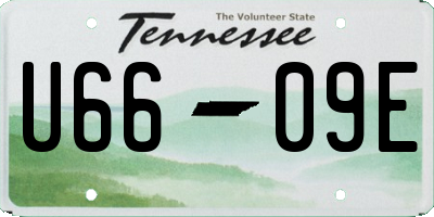 TN license plate U6609E