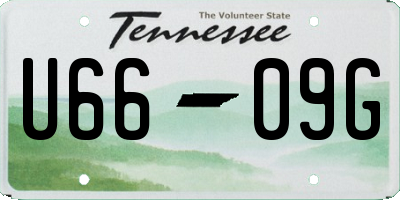 TN license plate U6609G