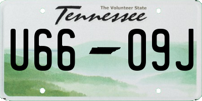 TN license plate U6609J