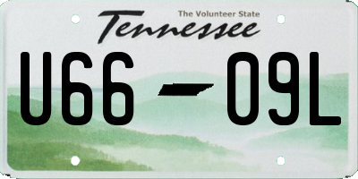 TN license plate U6609L