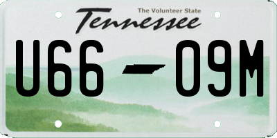 TN license plate U6609M