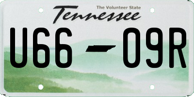 TN license plate U6609R
