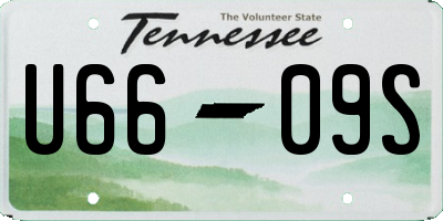 TN license plate U6609S