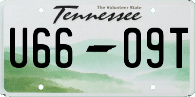 TN license plate U6609T