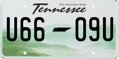 TN license plate U6609U