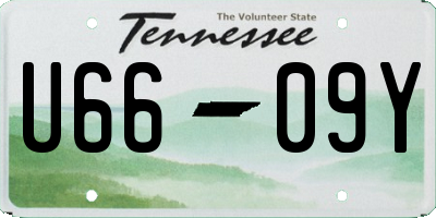 TN license plate U6609Y