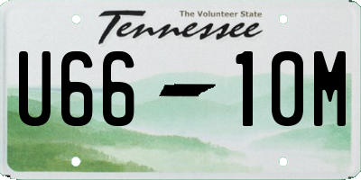 TN license plate U6610M
