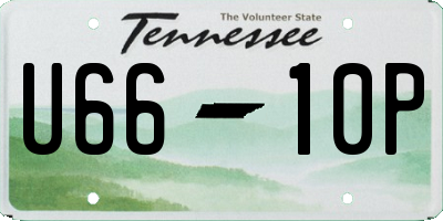 TN license plate U6610P