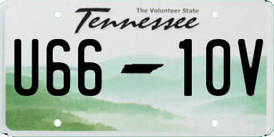 TN license plate U6610V