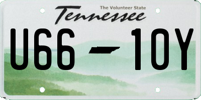 TN license plate U6610Y