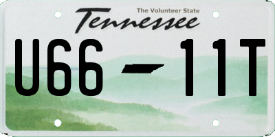 TN license plate U6611T