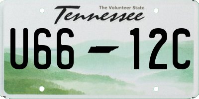 TN license plate U6612C