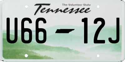 TN license plate U6612J