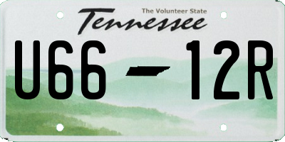 TN license plate U6612R
