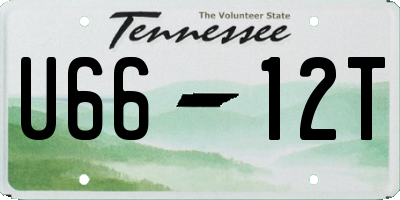TN license plate U6612T